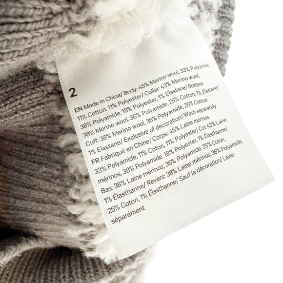 Lululemon Ombre Knit Textured Turtleneck Sweater Wool Blend Gray Cream Size 2 - Picture 10 of 12